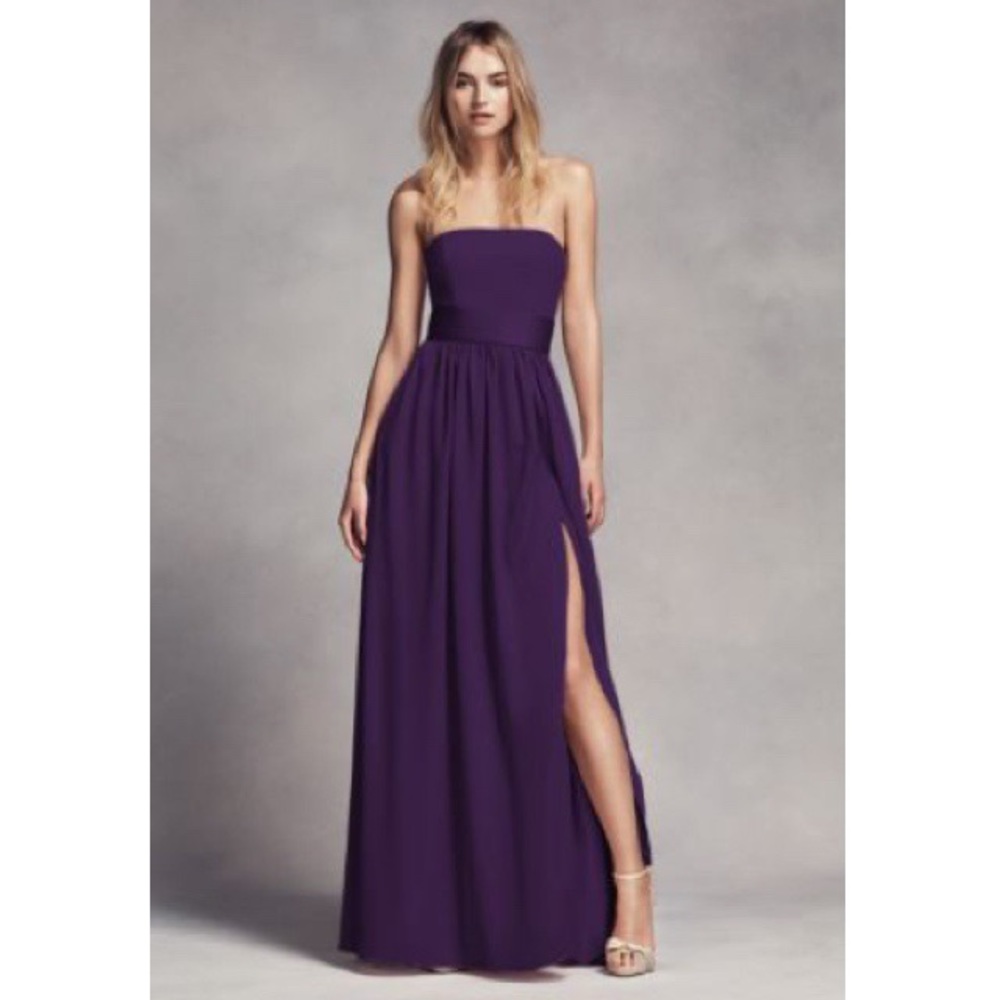 Vera Wang Strapless Eggplant Dress / Gown